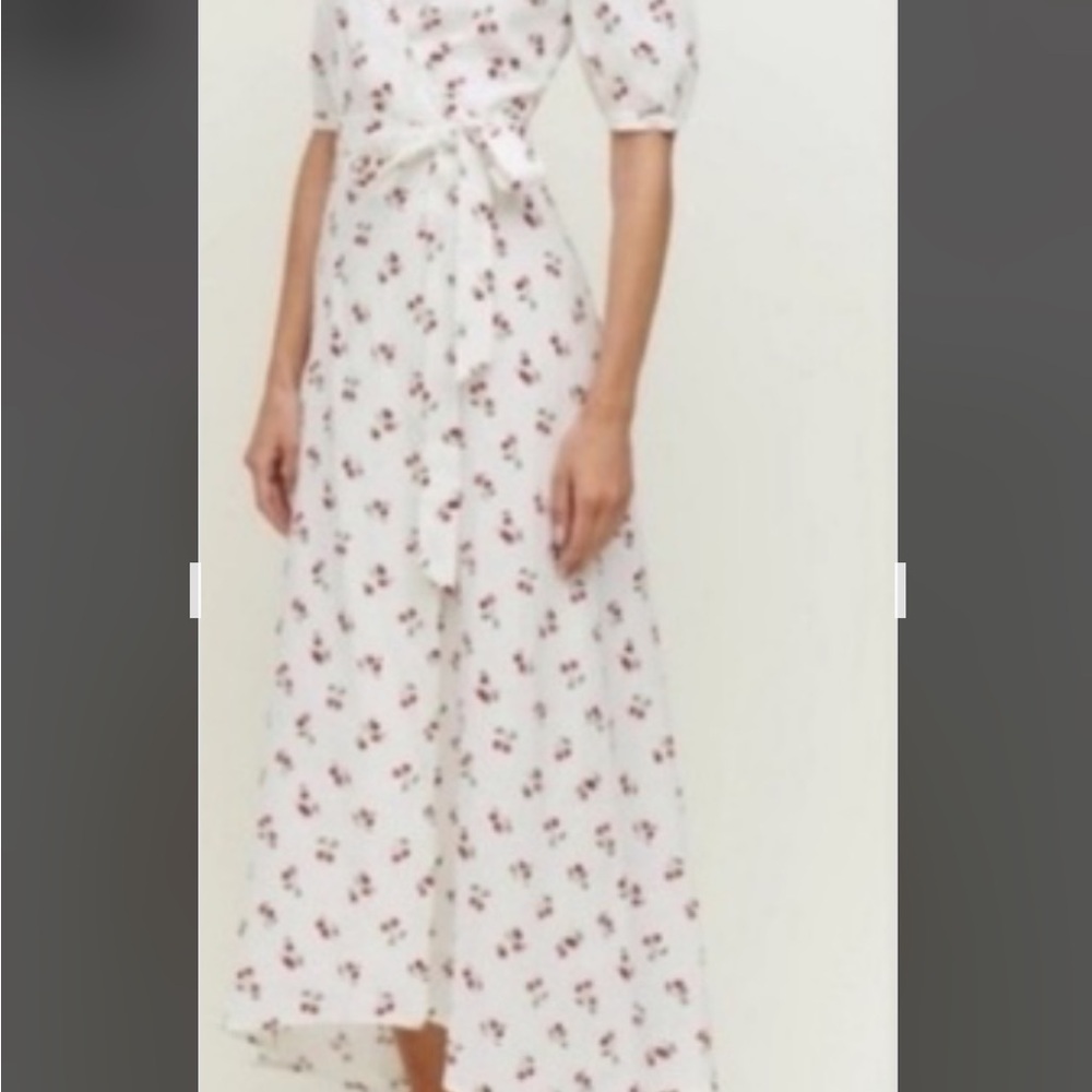 Reformation White Cream Maxi Sundress Puff Sleeve NEVER WORN
